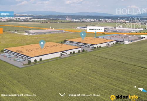 Sklady spoločnosti Vyrobno skladová hala - od 2000 m2 v Košiciach na prenájom