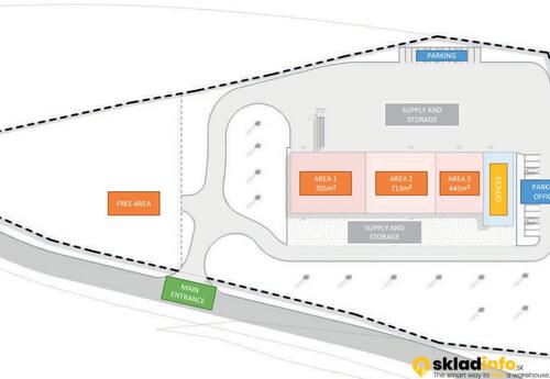 Sklady spoločnosti Sklad na prenájom 713 m² - Teplička nad Váhom | Industrial park Teplička nad Váhom na prenájom